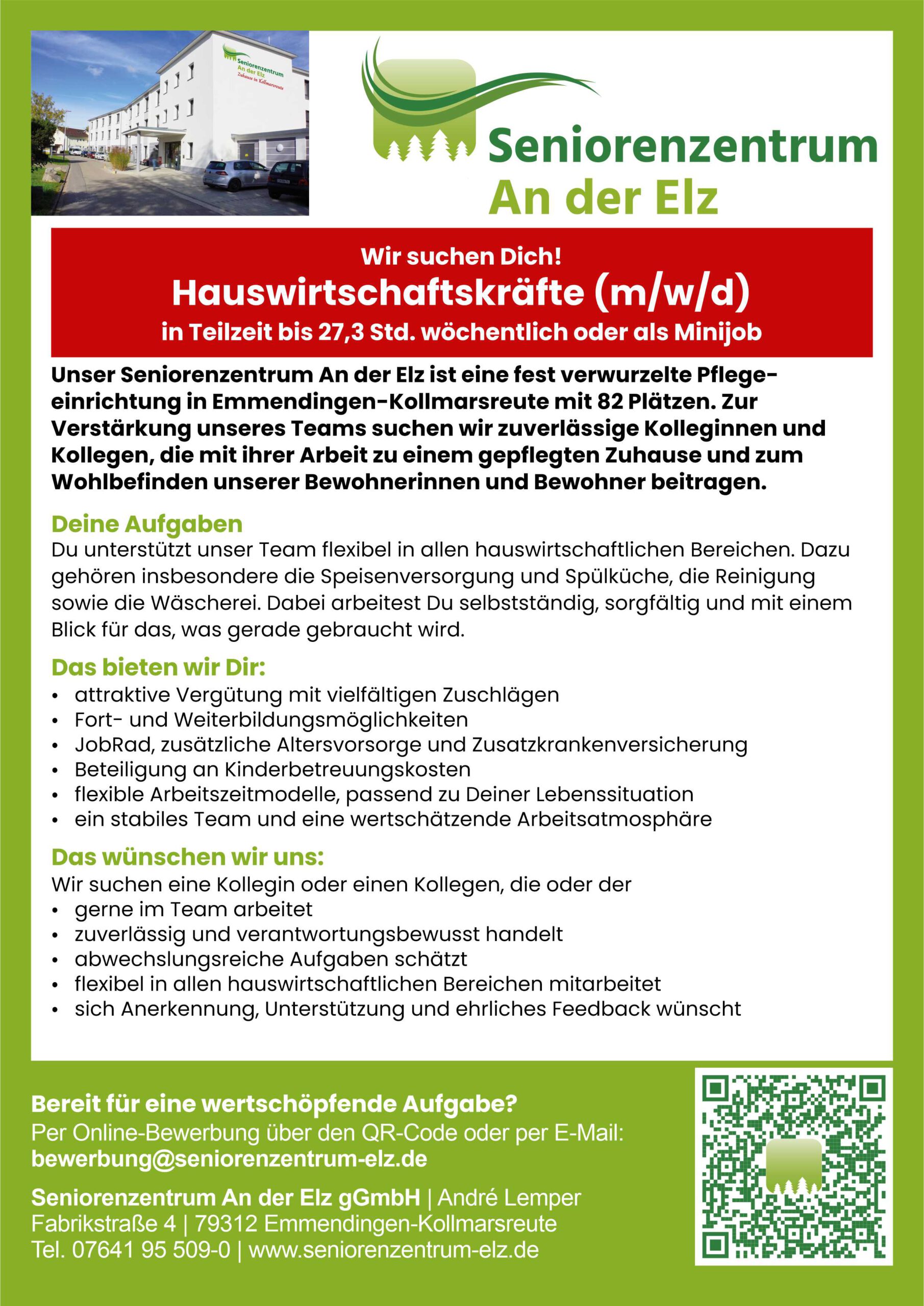 Stellenanzeige Hauswirtschaftskräfte 07-26 Stellenanzeige Hauswirtschaftskräfte 07-26